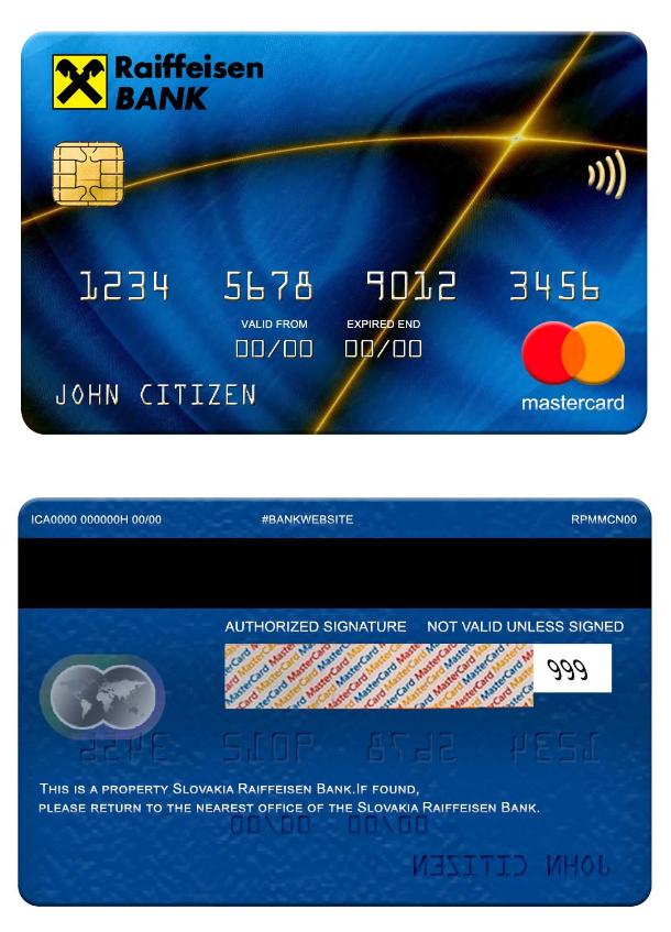 Slovakia Raiffeisen Bank mastercard
